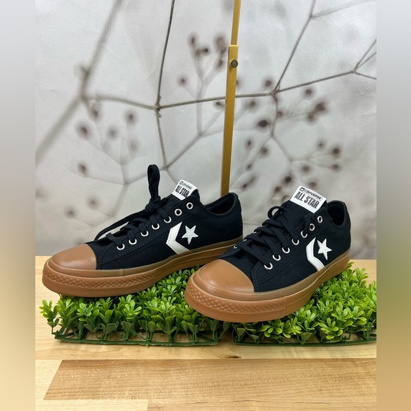 Converse Other - Converse Star Player 76 NEW Low Top Black Canvas Gum Sole Unisex 9.5M/11W